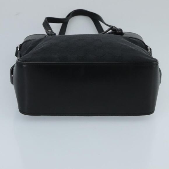 GUCCI GG Canvas Tote Bag Black Silver - Picture 9 of 16